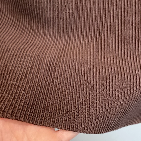 Babaton Long sleeve Top Ribbed Brown Size medium - Picture 5 of 11